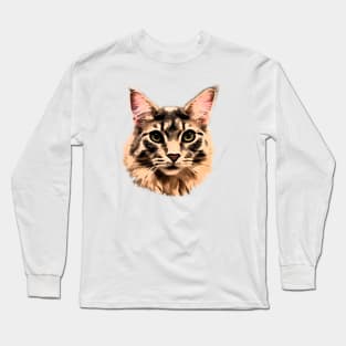 Lily - Beautiful Maine Coon Kitty Long Sleeve T-Shirt